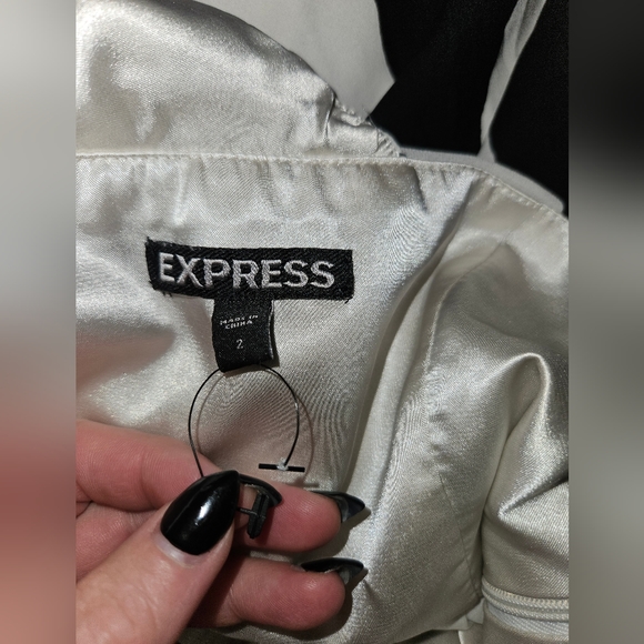 Zebra print one shoulder Express dress - Picture 3 of 7